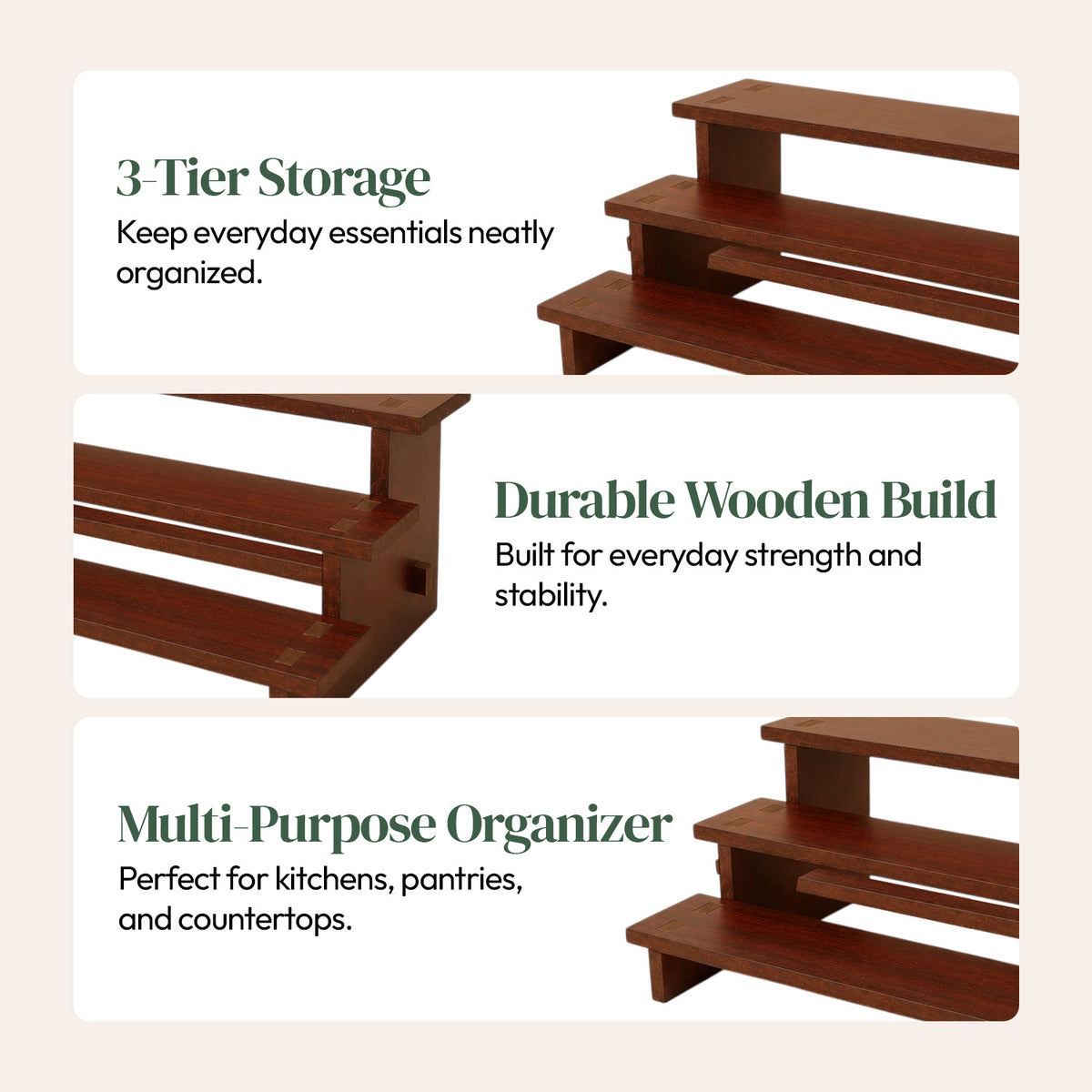 STEPPO Wooden Organizer Rack