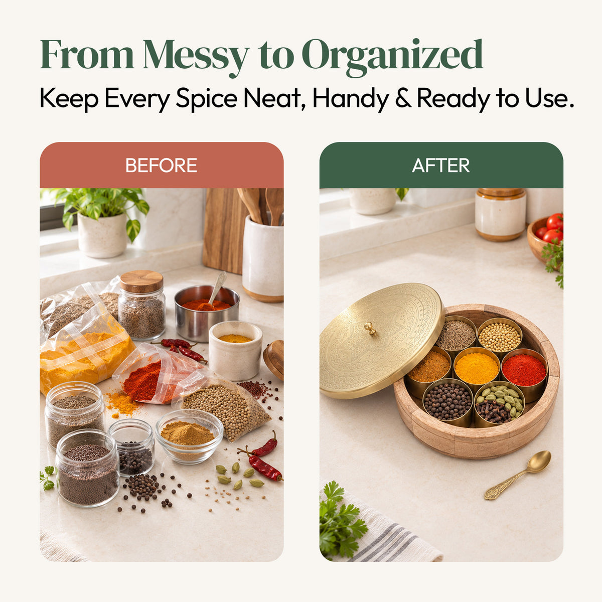 Premium Spice Box with 7 Bowls