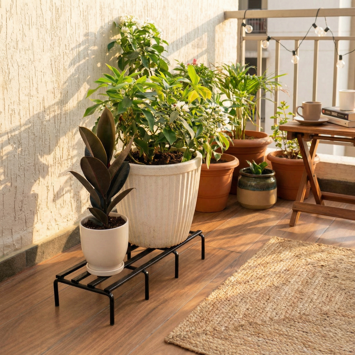 ARMADA Rectangular Plant Stand Metal