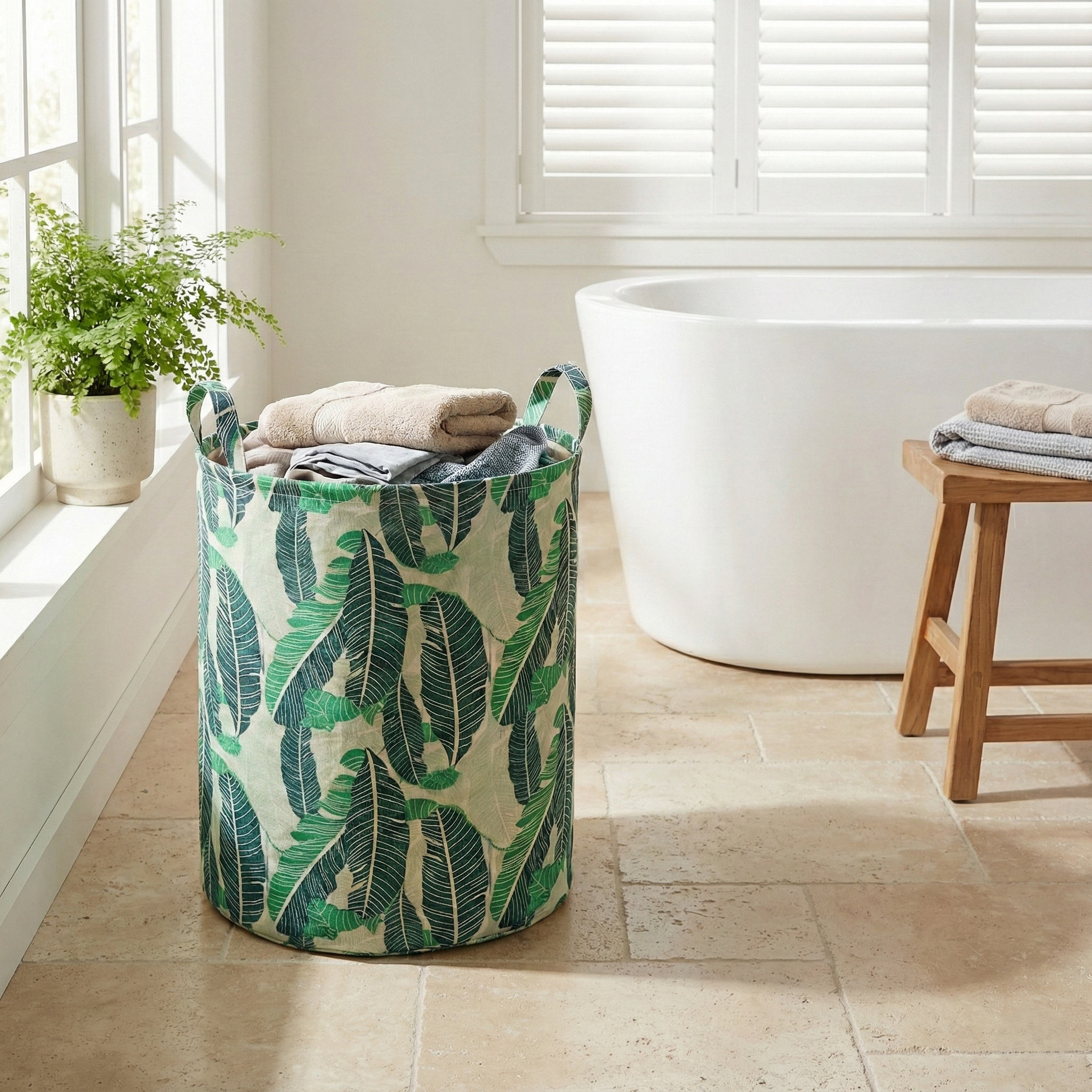Laundry Bag with handles - Forest Green #Color_Forest Green