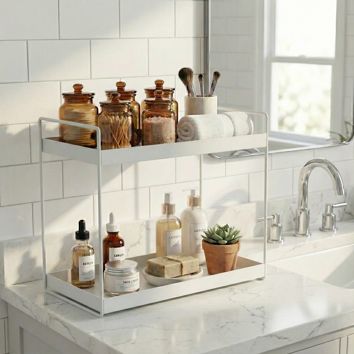 NOVA 2-Tier Standing Spice Rack - White #Color_White