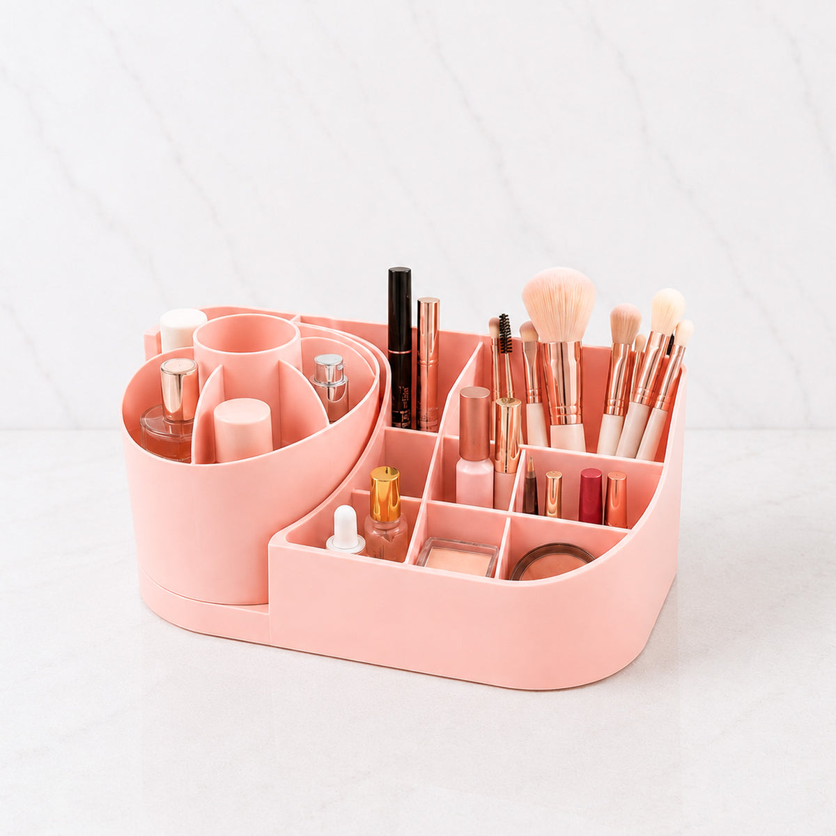 360° Rotating Cosmetic Organizer (Pink)