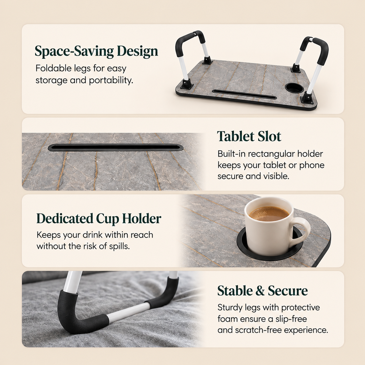 STUDYMATE Foldable Study Table