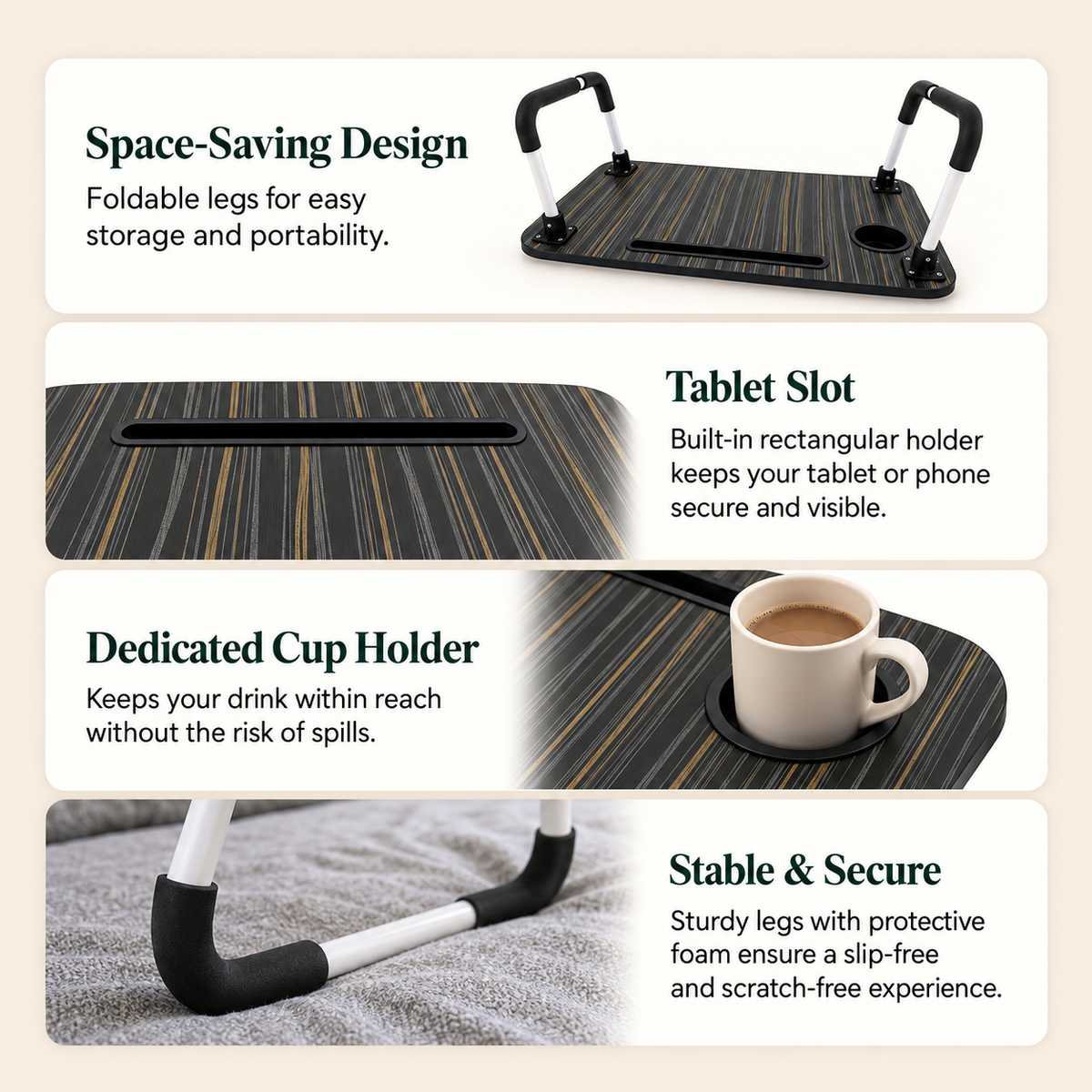 STUDYMATE Foldable Study Table