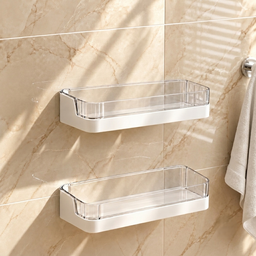 Self-Adhesive Bathroom Rack (Pack of 2)