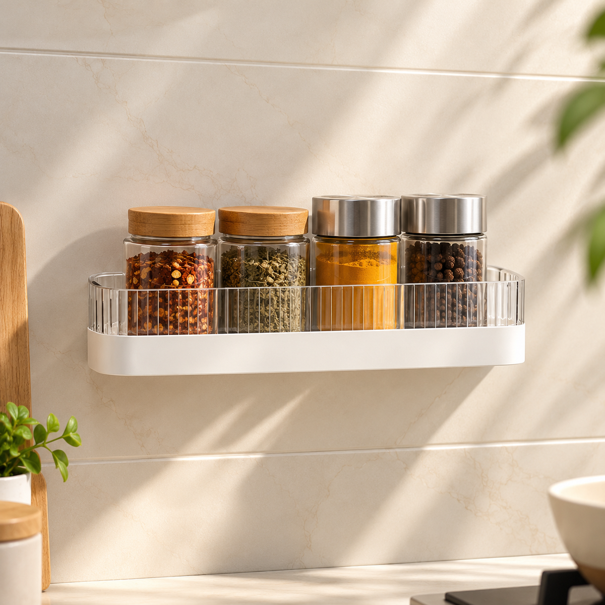 Self-Adhesive Bathroom Rack (Pack of 2)