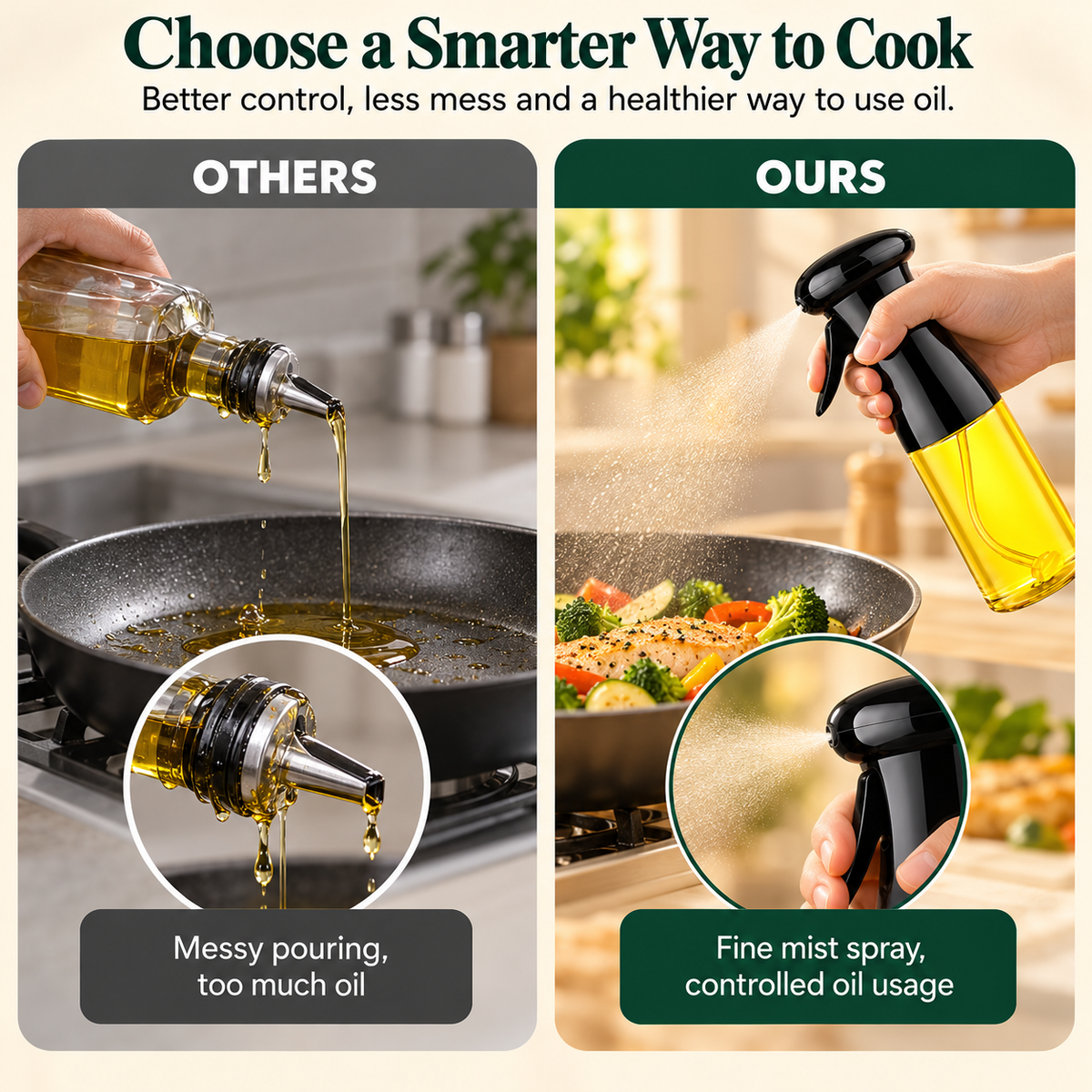 Glass Oil Spray Dispenser