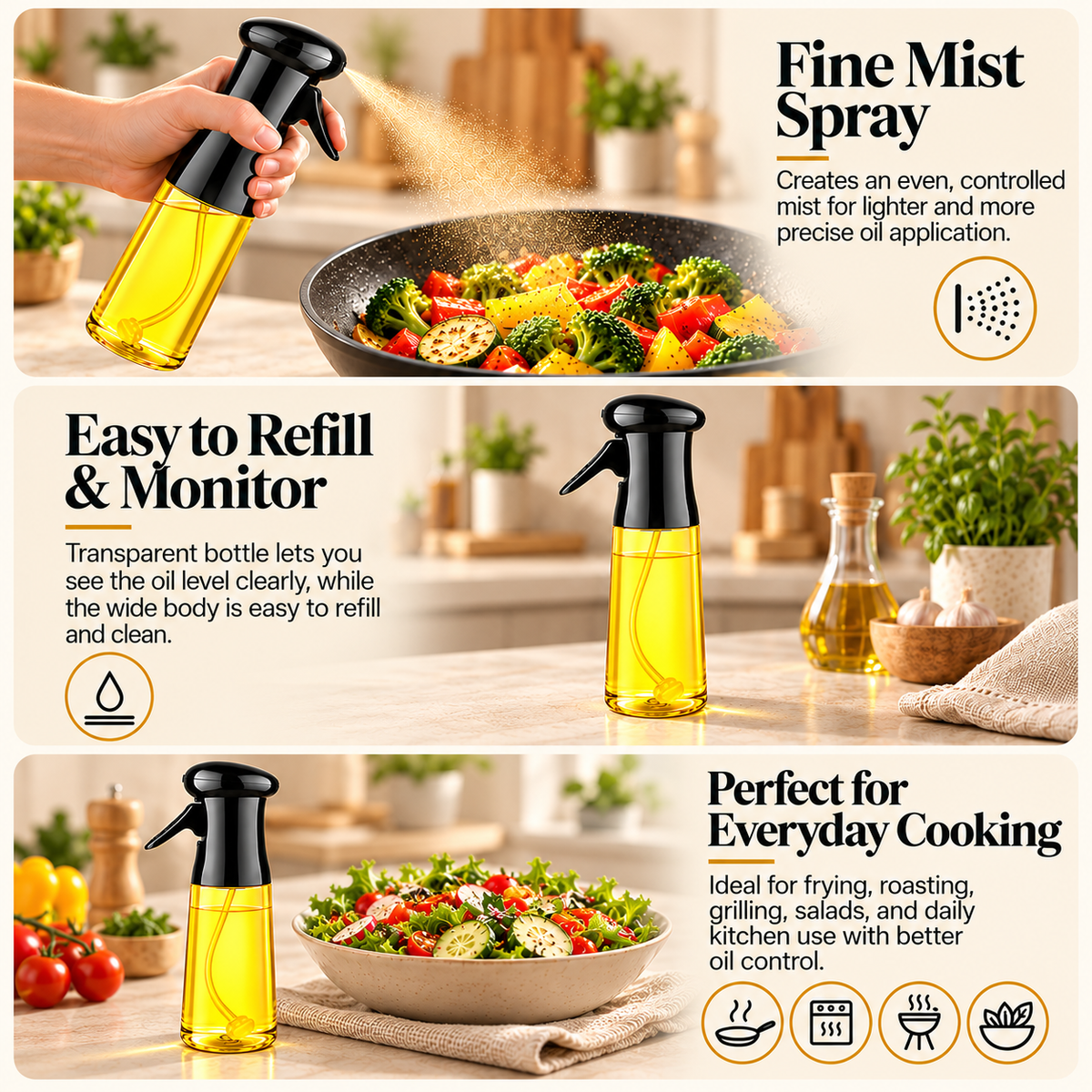 Glass Oil Spray Dispenser