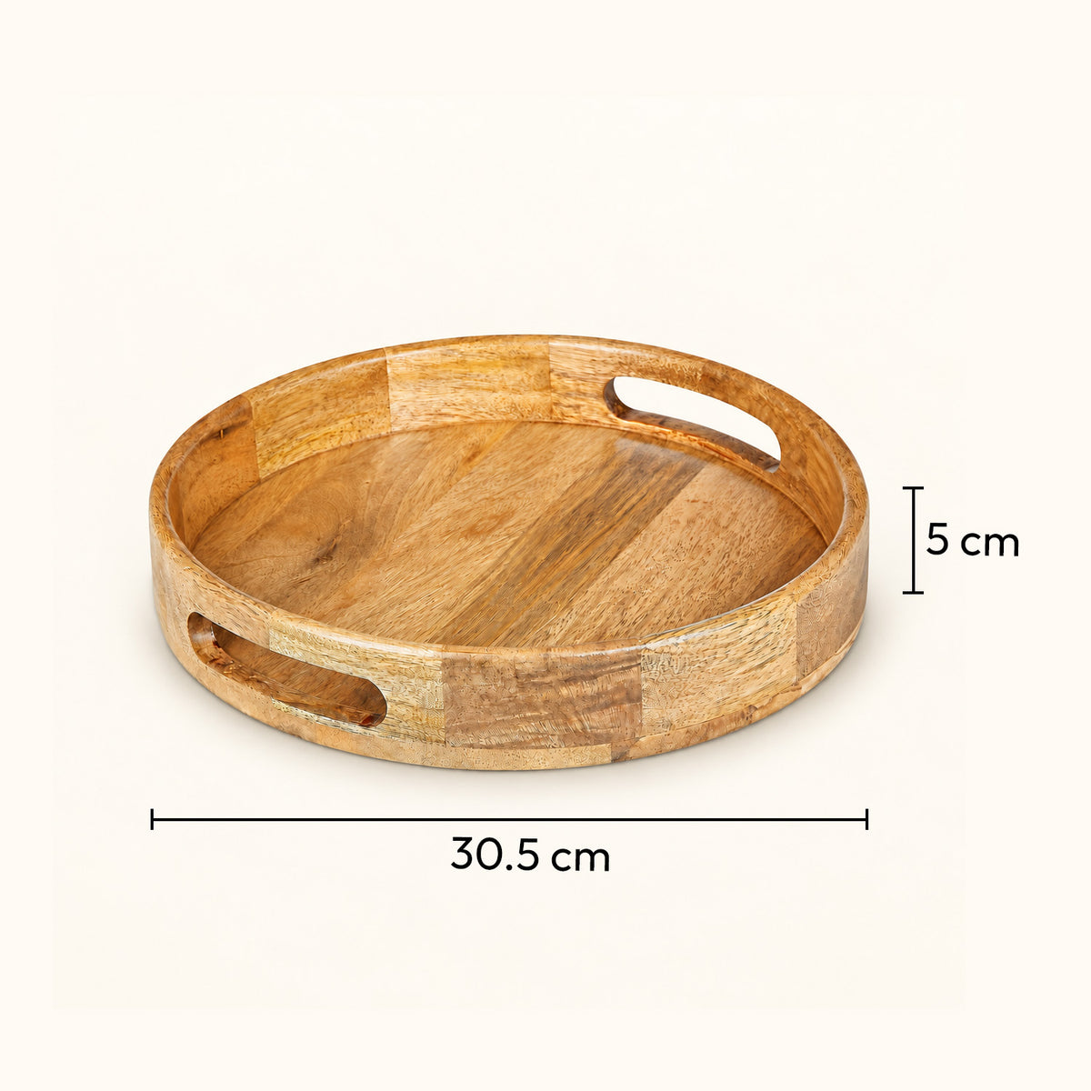 Round Wooden Serving Tray