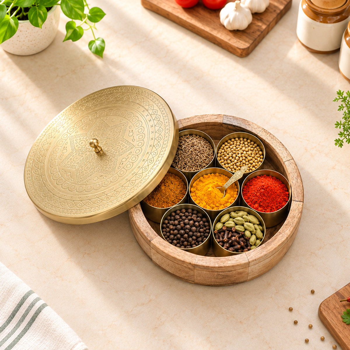 Premium Spice Box with 7 Bowls