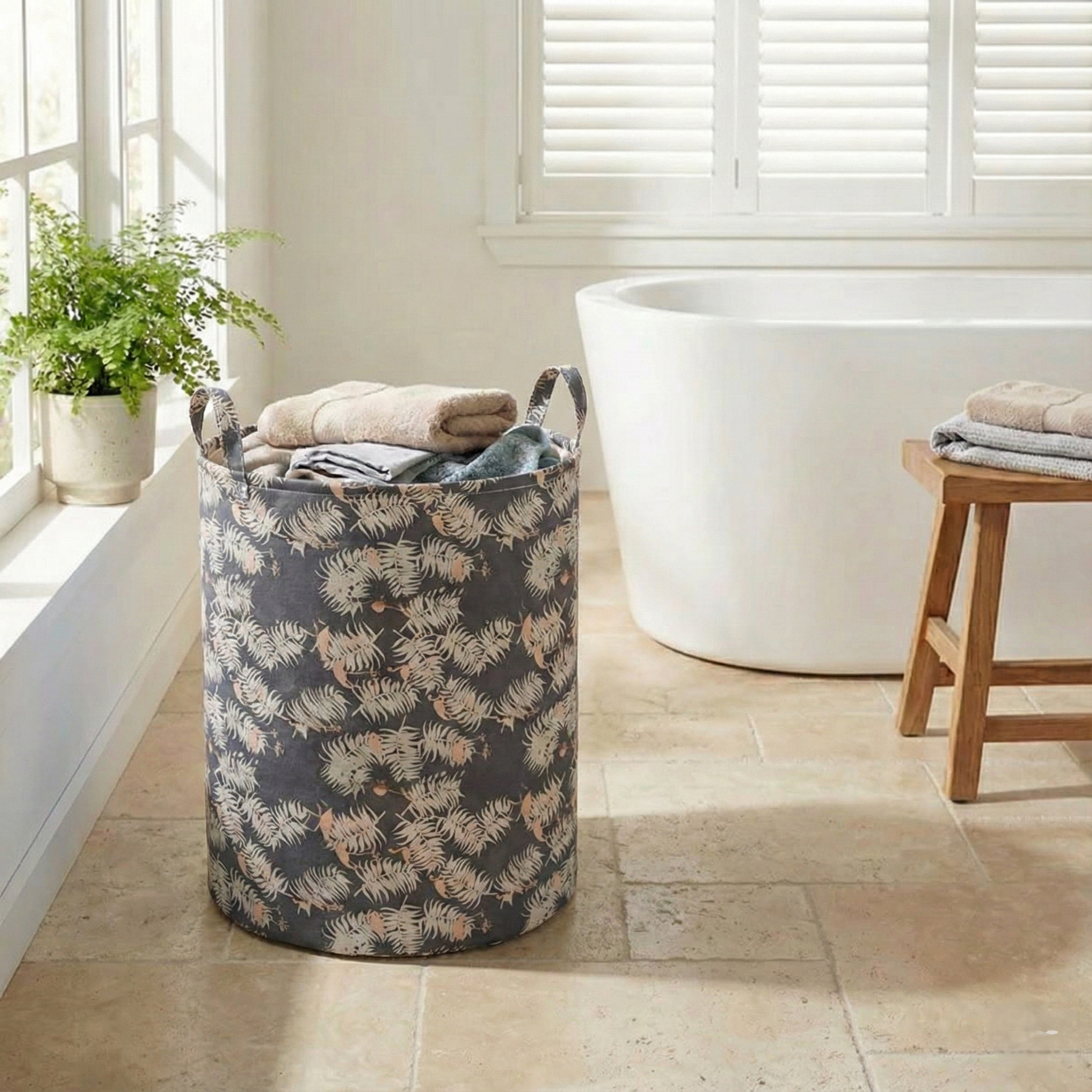 Laundry Bag with handles - Flamingo Oasis #Color_Flamingo Oasis