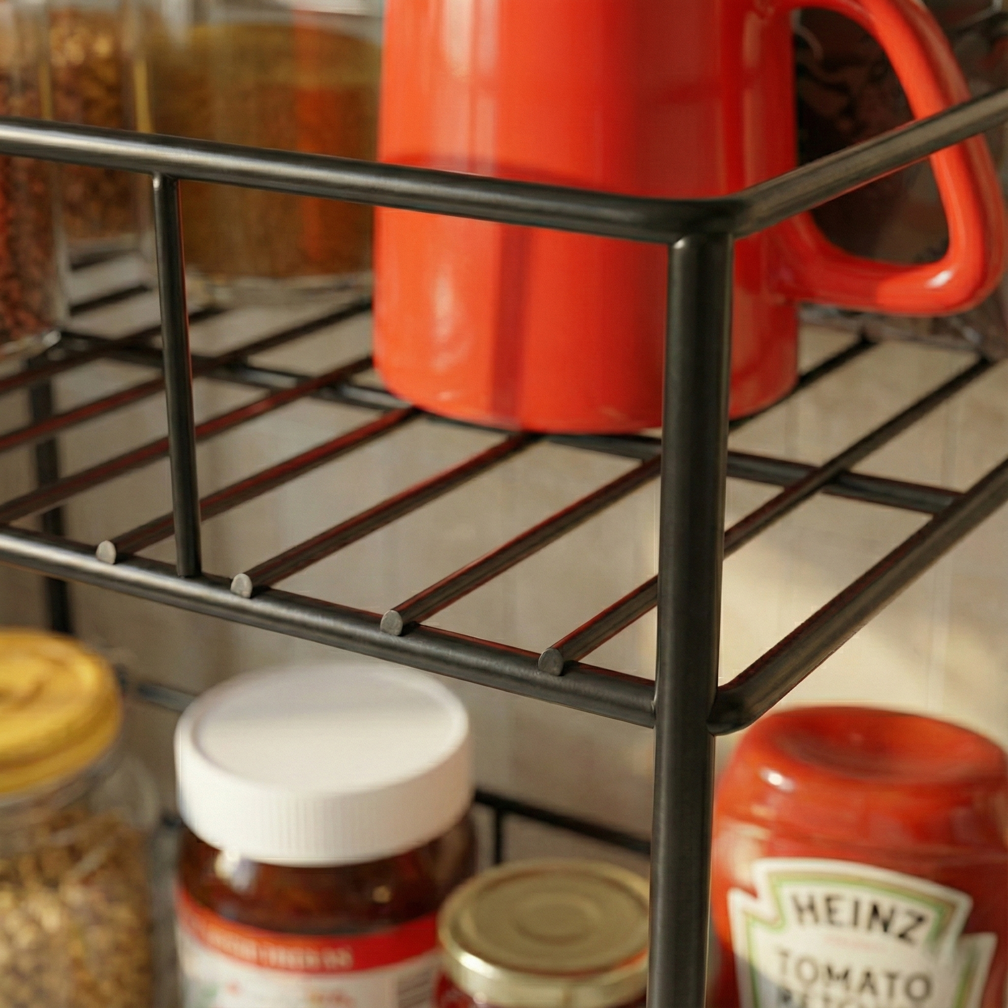 NEXA 2-Tier Standing Spice Rack Storage Container - Black #Color_Black