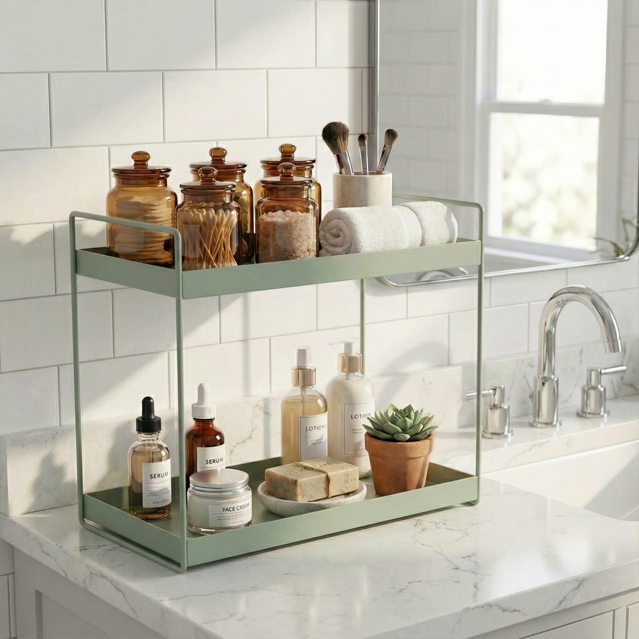 NOVA 2-Tier Standing Spice Rack - Pistachio Green #Color_Pistachio Green