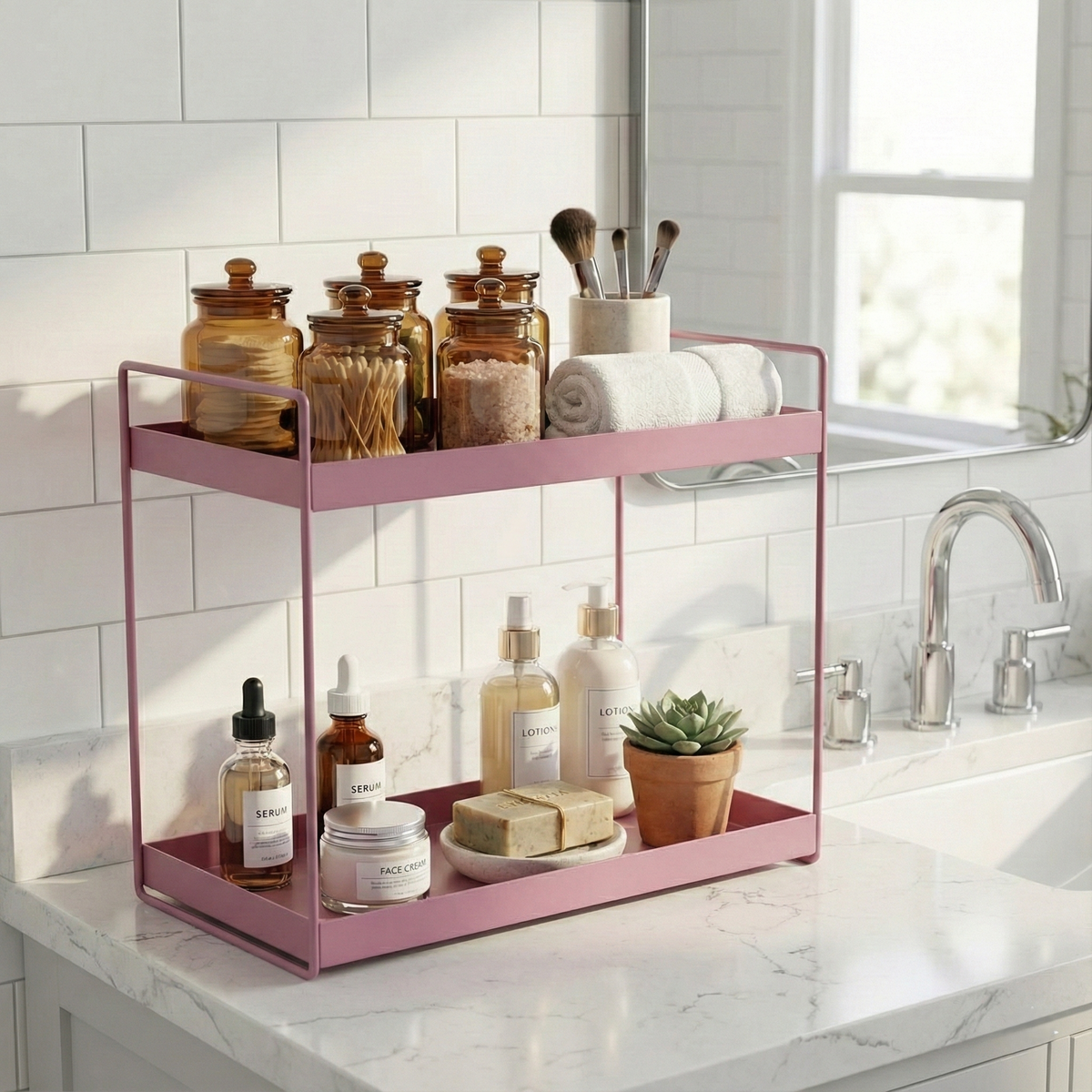 NOVA 2-Tier Standing Spice Rack - Pink #Color_Pink