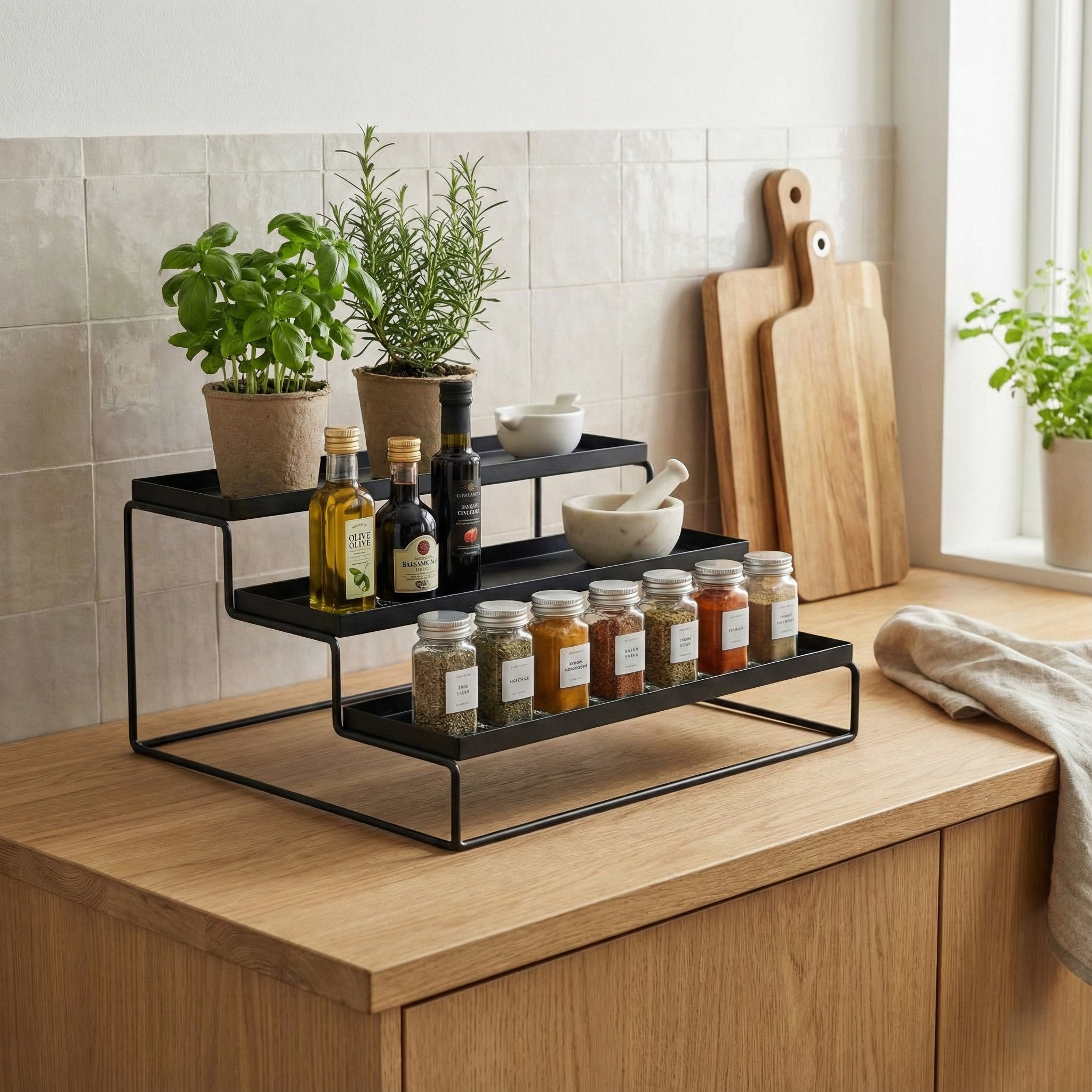 TRIZEN Step Rack - Black #Color_Black